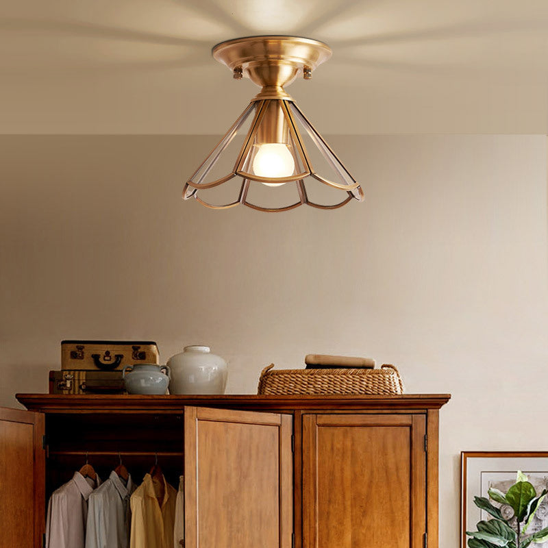 Plafondlamp Classic Messing Half Verzonken Woonkamer
