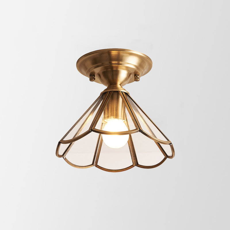 Plafondlamp Classic Messing Half Verzonken Woonkamer