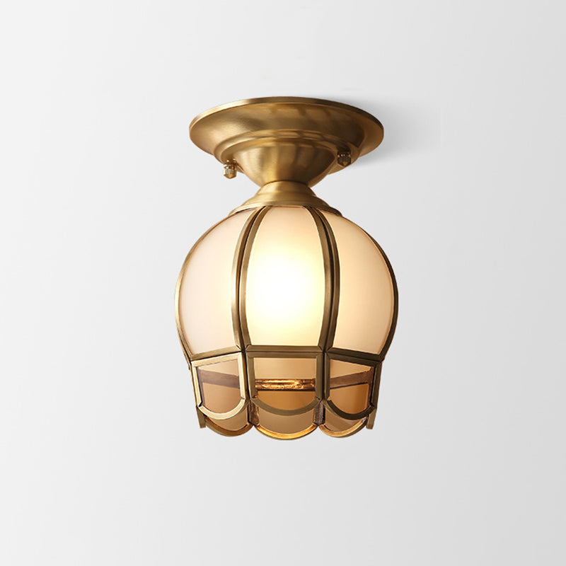 Plafondlamp Classic Messing Half Verzonken Woonkamer