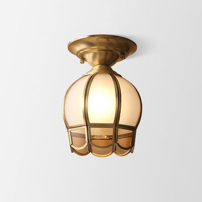 Plafondlamp Classic Messing Half Verzonken Woonkamer