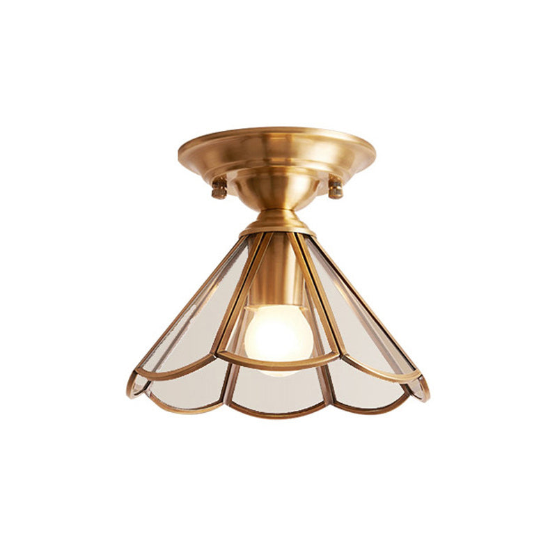 Plafondlamp Classic Messing Half Verzonken Woonkamer