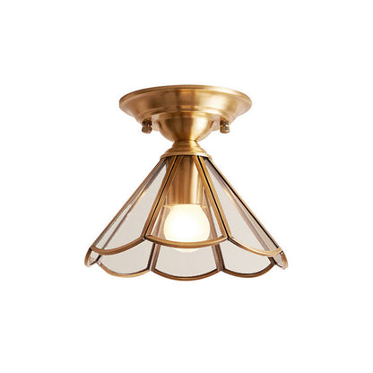 Plafondlamp Classic Messing Half Verzonken Woonkamer