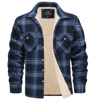 Fleece Gevoerde Geruite Jas voor Stijlvolle Warmte