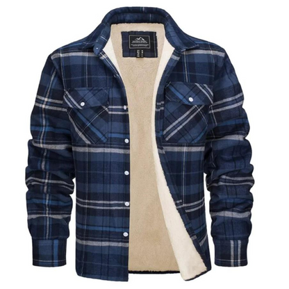 Fleece Gevoerde Geruite Jas voor Stijlvolle Warmte