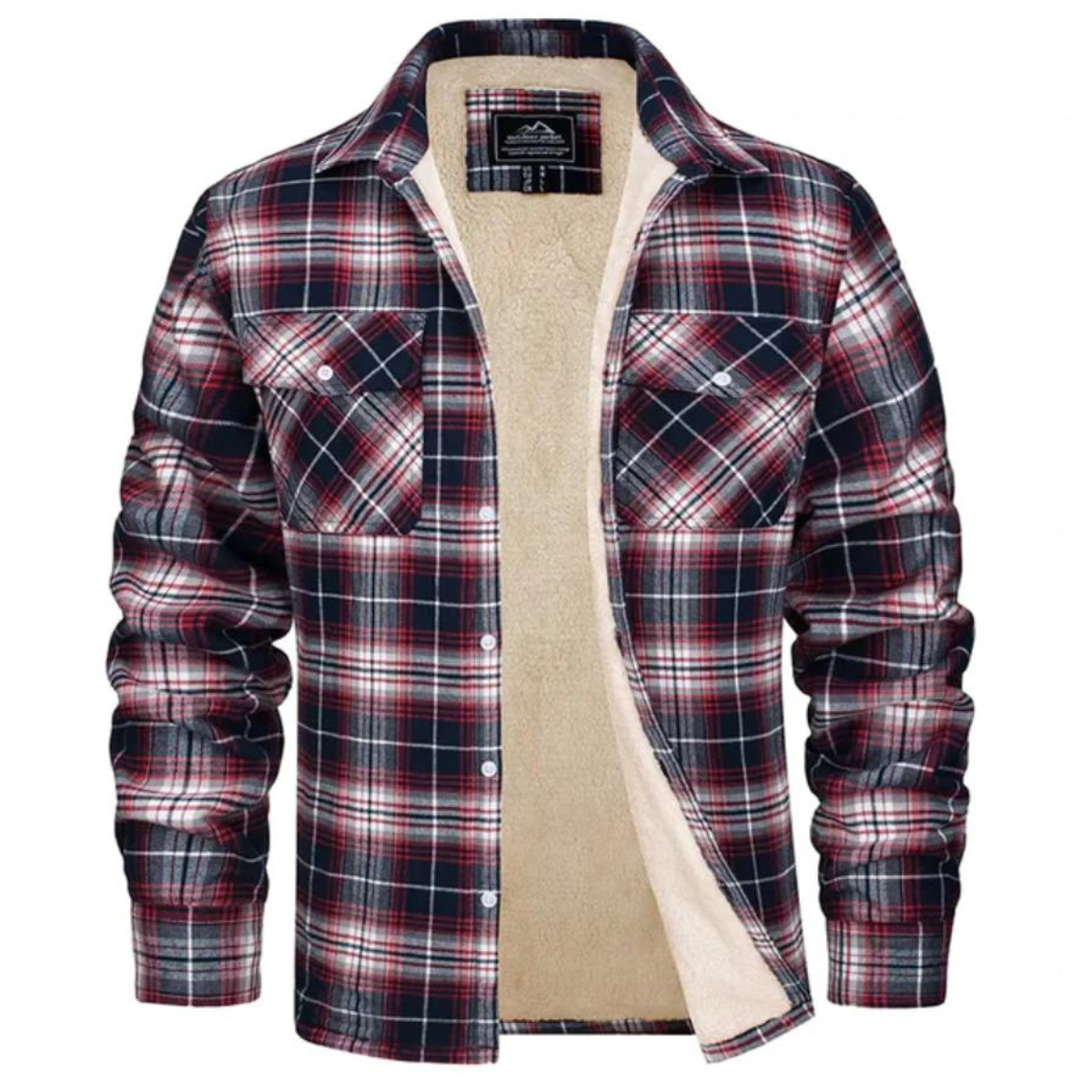 Fleece Gevoerde Geruite Jas voor Stijlvolle Warmte