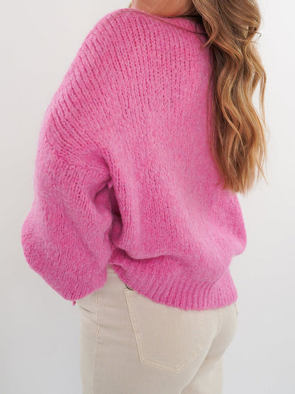 Loose Fit gebreid damesvest met koord Ideaal voor de winter