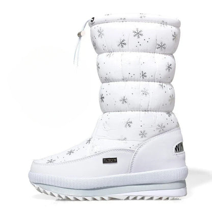 Sneeuwschoenen voor dames | Warme, waterdichte enkellaarzen met plateauzool en antislipbont