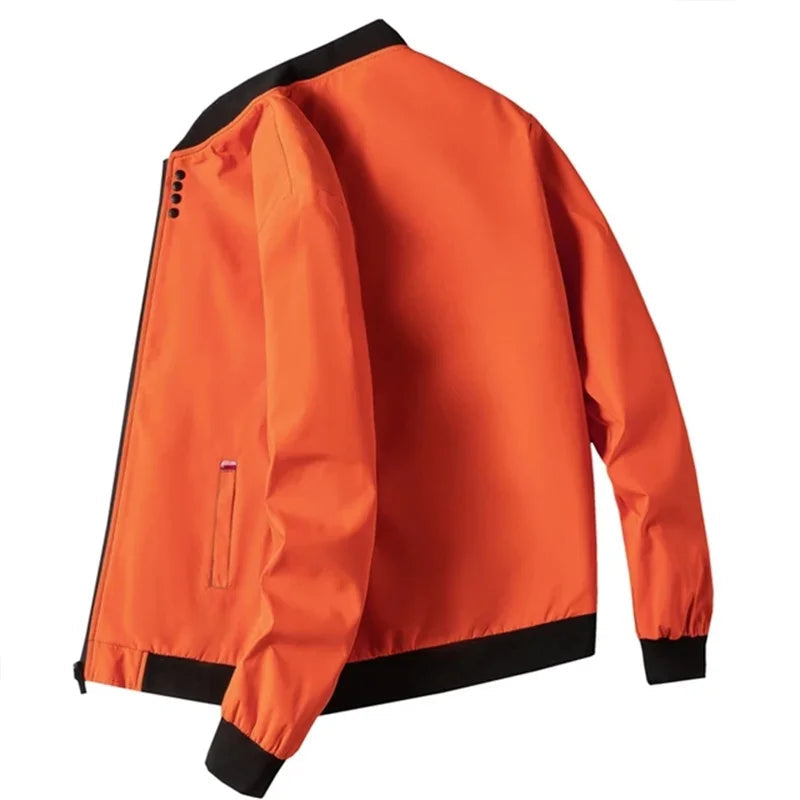 Zakelijke casual herenjas in oranje marineblauw zwart grijs