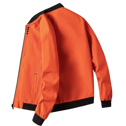 Zakelijke casual herenjas in oranje marineblauw zwart grijs