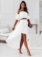 Jurk Dames Off-Shoulder Zomer Casual Maxi