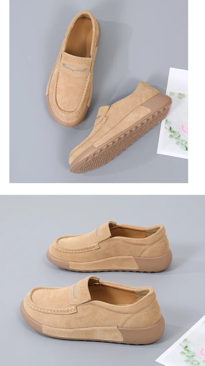 Zwarte runder-suède loafers met ronde neus heren zomers