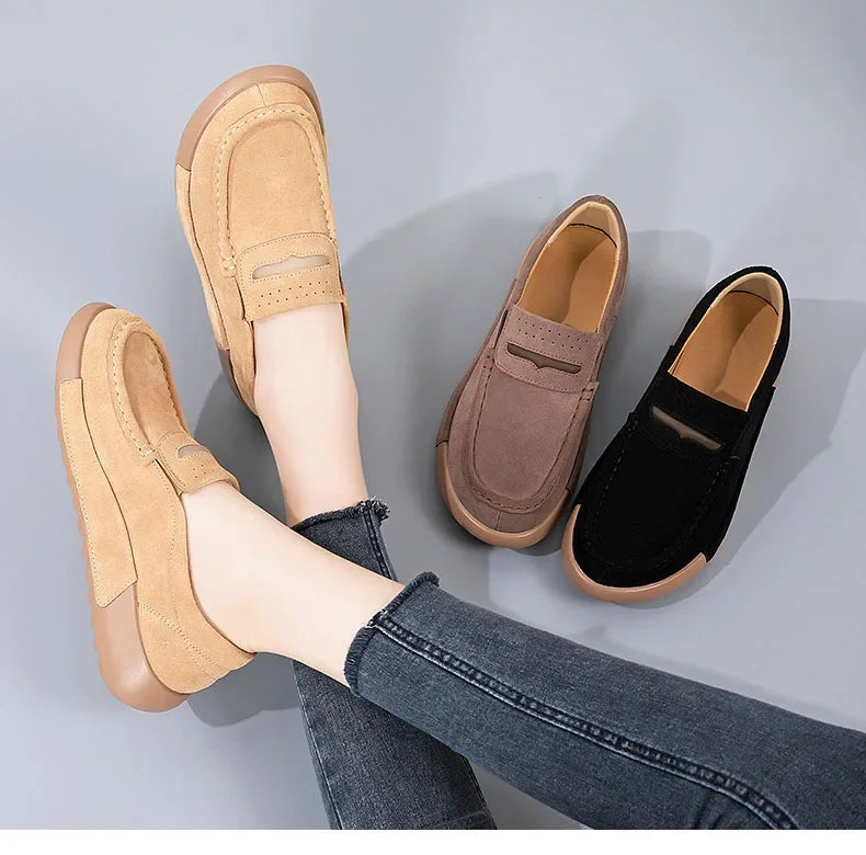 Zwarte runder-suède loafers met ronde neus heren zomers