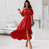 Jurk Dames Off-Shoulder Zomer Casual Maxi