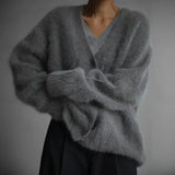 Fluffy wollen vest met knopen voor dames | Ideaal voor herfst/winter