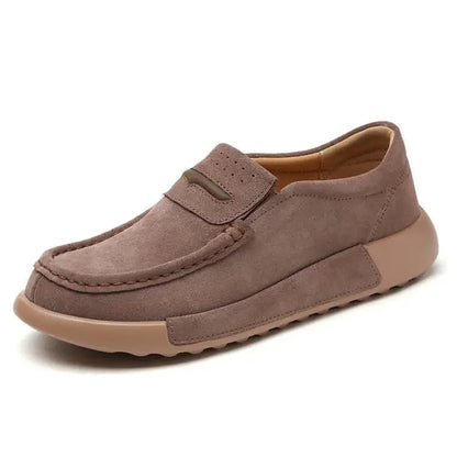 Zwarte runder-suède loafers met ronde neus heren zomers