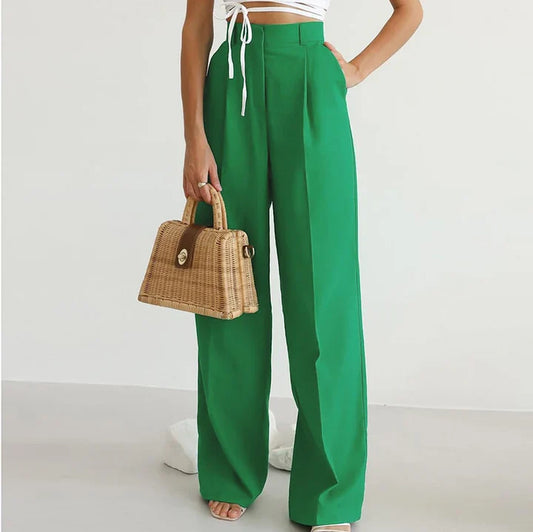 Elegante katoenen broek met elastische tailleband voor dames | Ideaal voor alle seizoenen