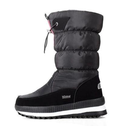 Sneeuwschoenen voor dames | Warme, waterdichte enkellaarzen met plateauzool en antislipbont