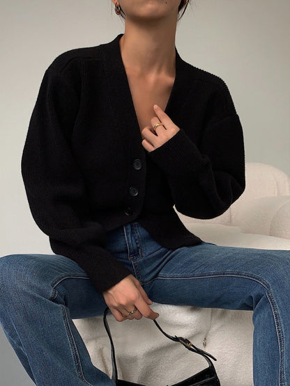 Elegant vest met lantaarnmouwen en knopen voor dames | Ideaal voor herfst/winter