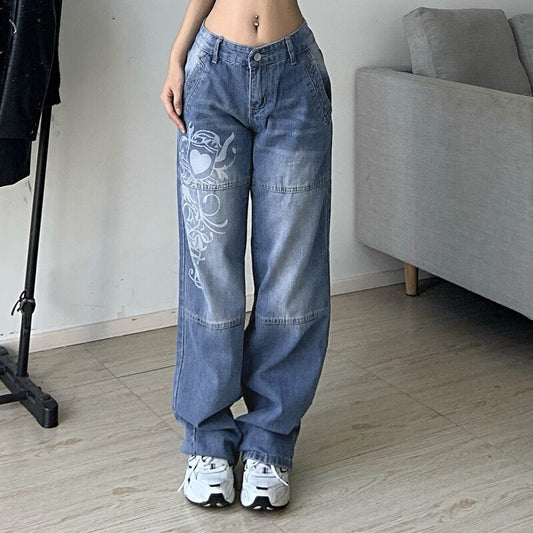 Vintage Baggy Jeans met lage taille, perfect voor casual dagen