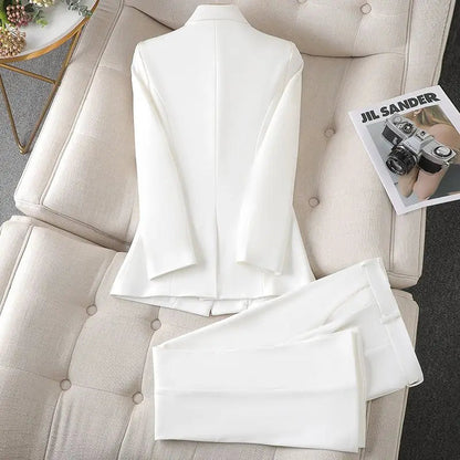 Elegante blazer met revers en pantalon voor dames | Ideaal voor alle seizoenen