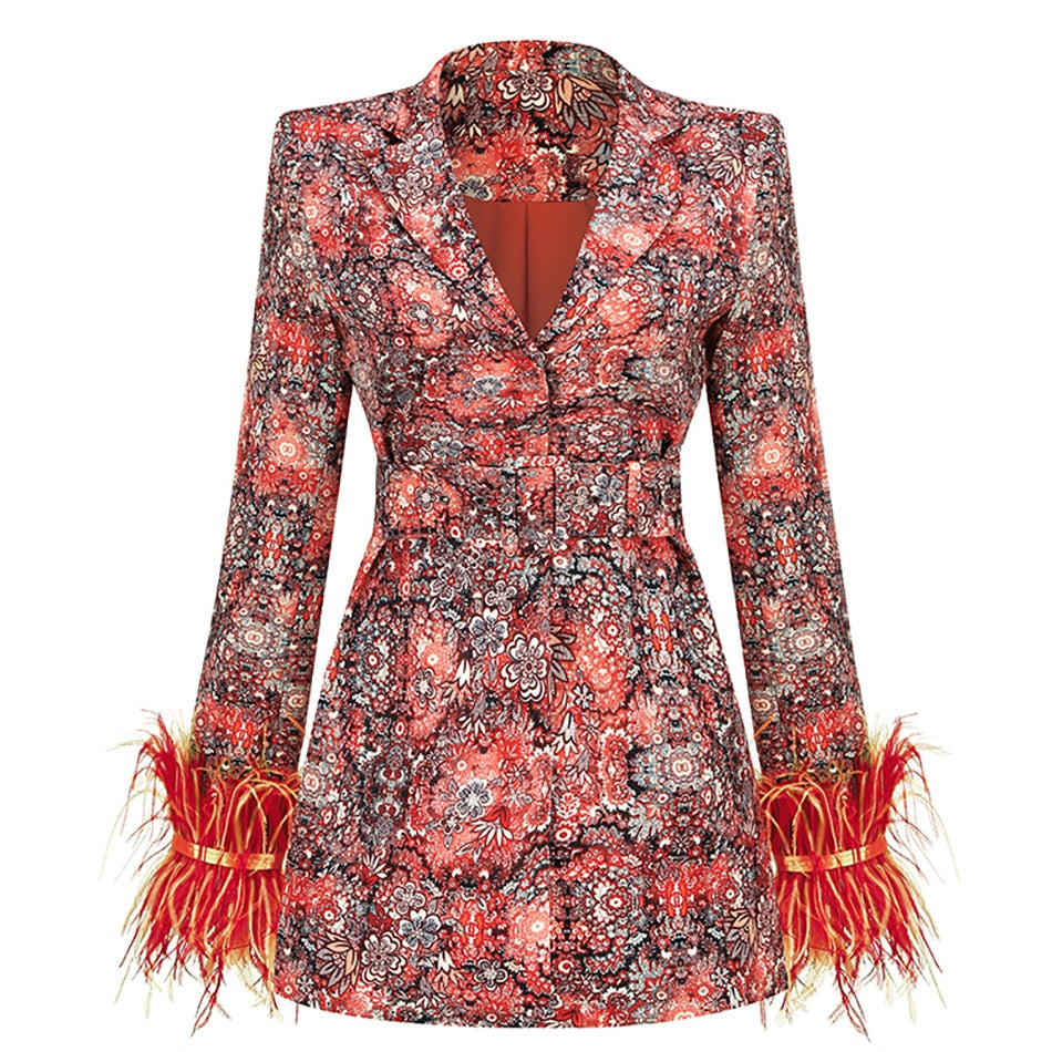 Elegante blazerjurk met bloemenmotief voor vrouwen | Chic en ideaal voor alle seizoenen