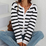 Elegant gestreept vest met knopen voor dames | Ideaal voor herfst/winter