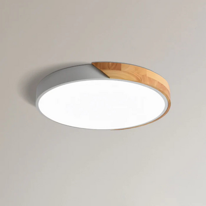 Scandinavische houten LED-plafondlamp voor moderne interieurs