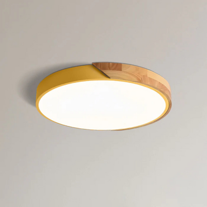 Scandinavische houten LED-plafondlamp voor moderne interieurs