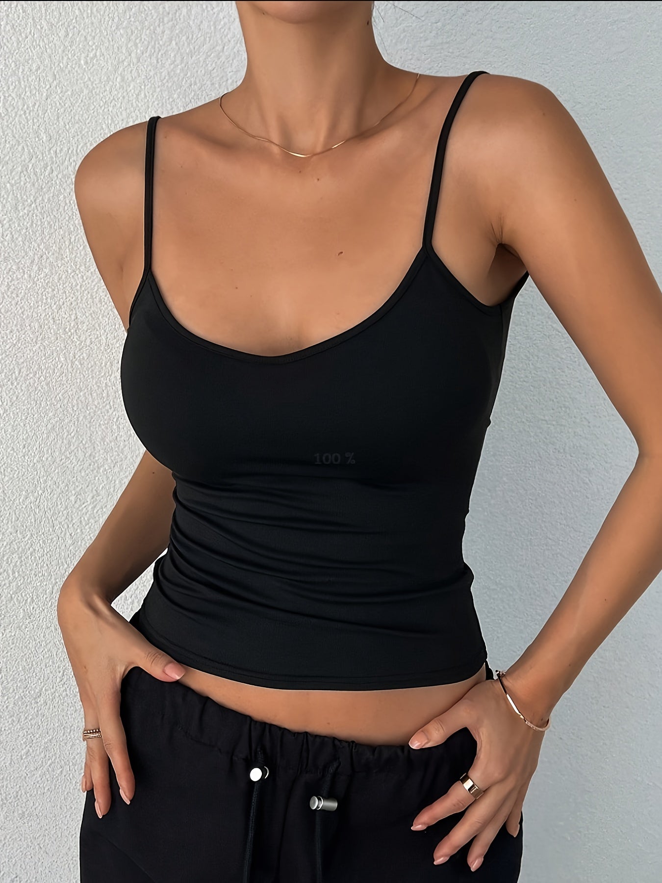 Zwarte Rugloze Cami Top - Stijlvolle Zomer Top voor Dames