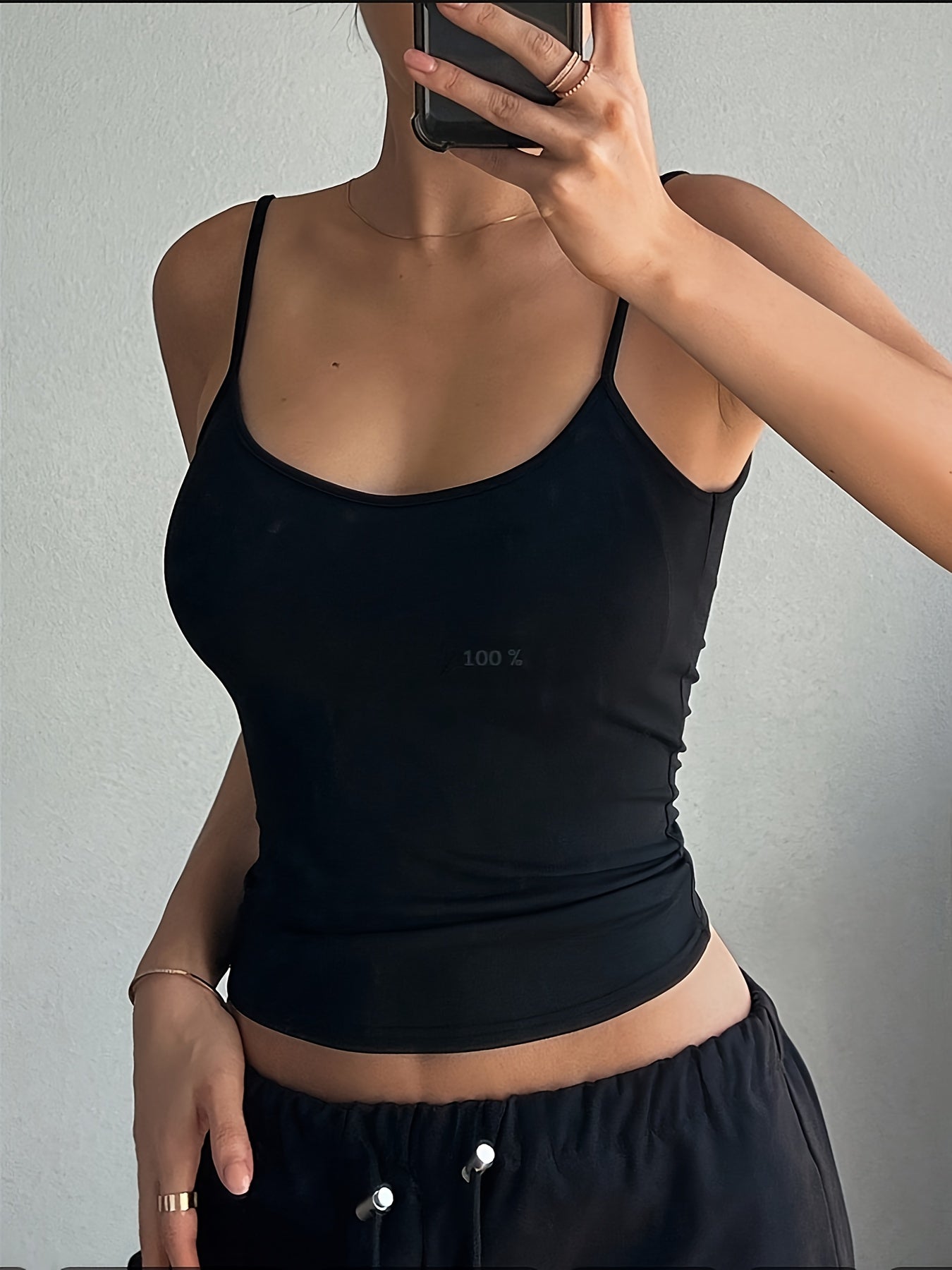 Zwarte Rugloze Cami Top - Stijlvolle Zomer Top voor Dames