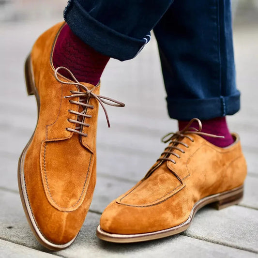Suède veganistische leren schoenen met veters voor mannen | Perfect voor dagelijks gebruik