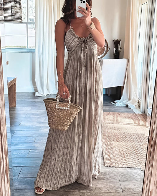 Boho Chic Spaghetti Band Maxi Zomerjurk Elegant Design