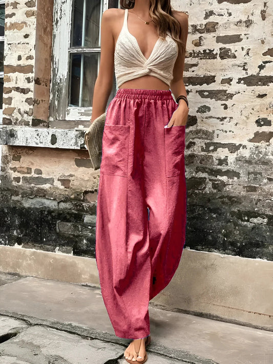 Zijden Palazzo Broek Dames Boho Zomerstijl