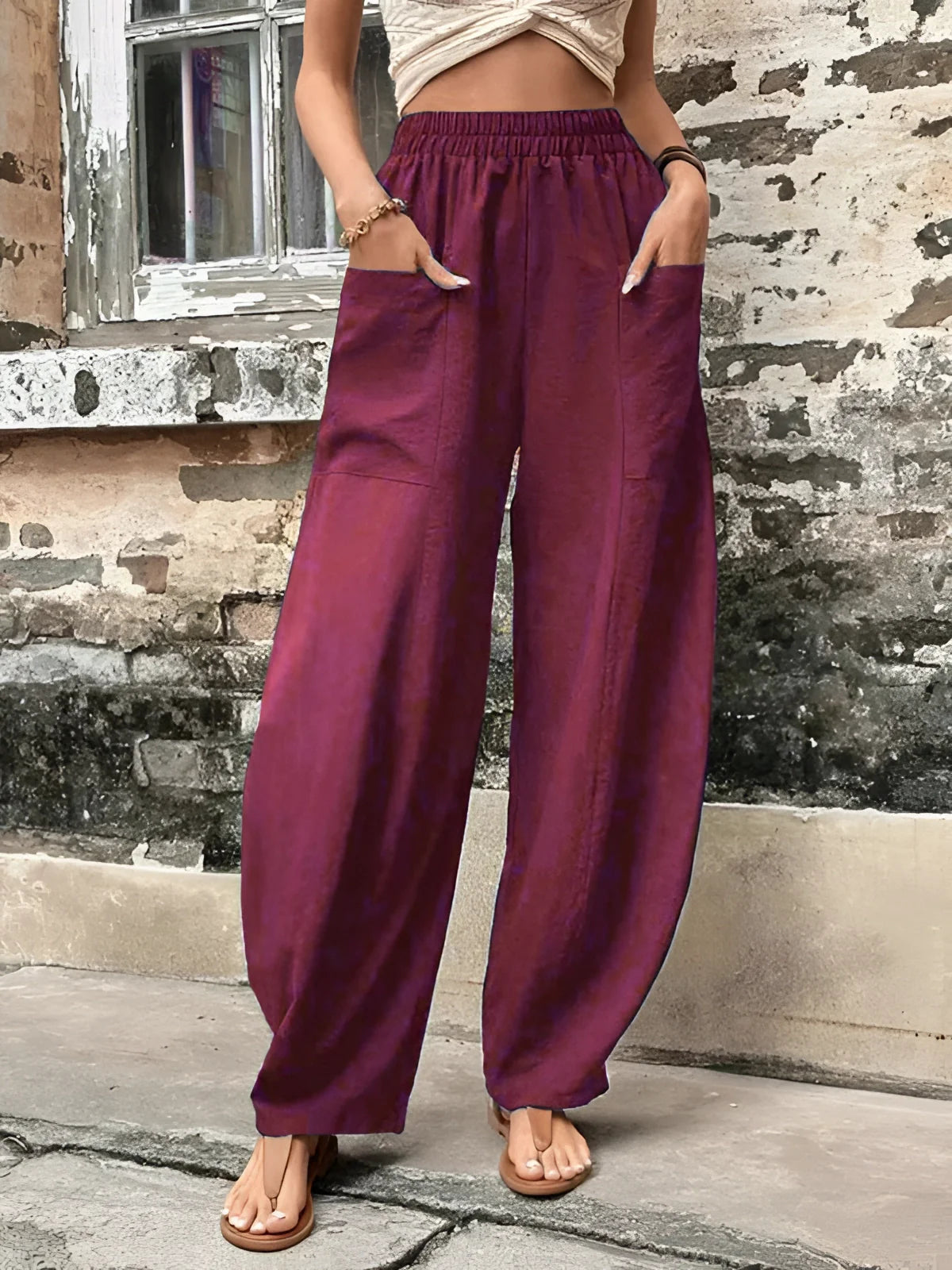 Zijden Palazzo Broek Dames Boho Zomerstijl