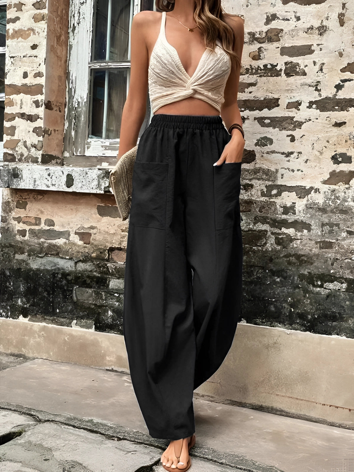 Zijden Palazzo Broek Dames Boho Zomerstijl