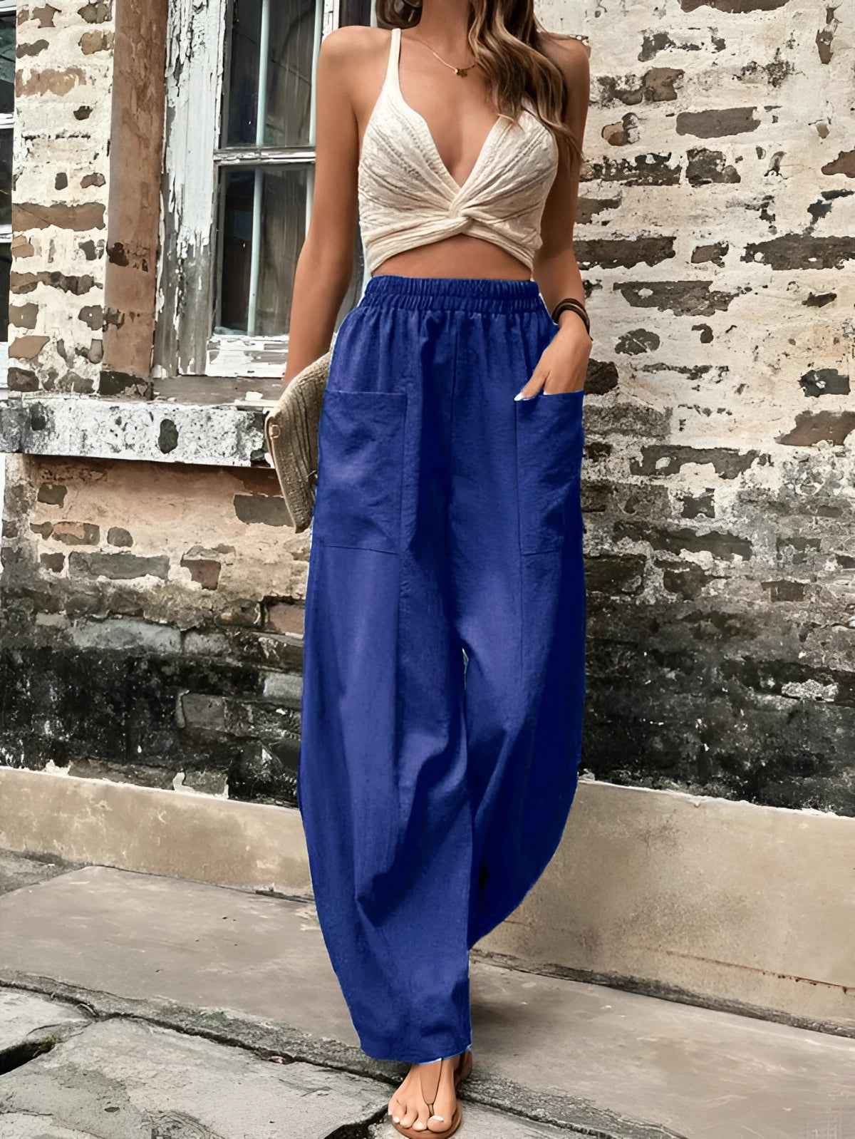 Zijden Palazzo Broek Dames Boho Zomerstijl