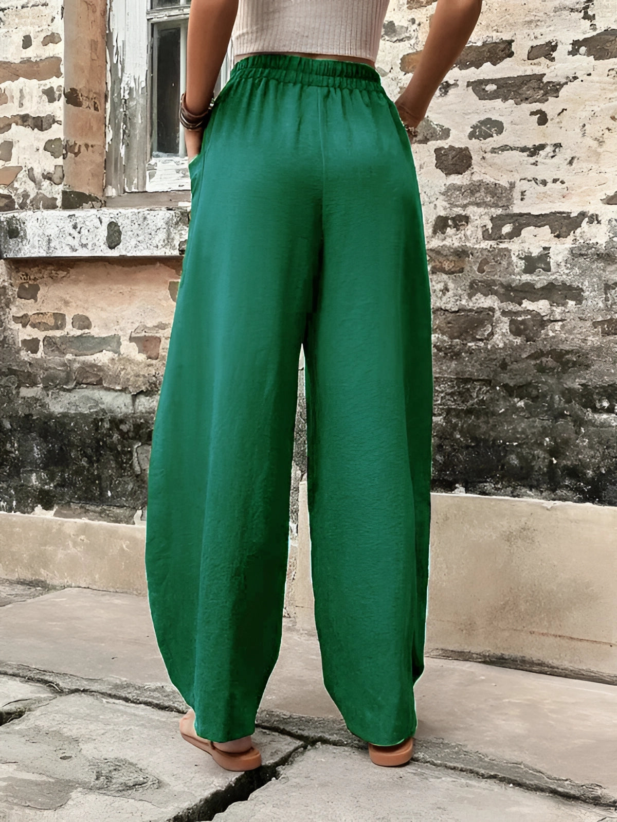 Zijden Palazzo Broek Dames Boho Zomerstijl