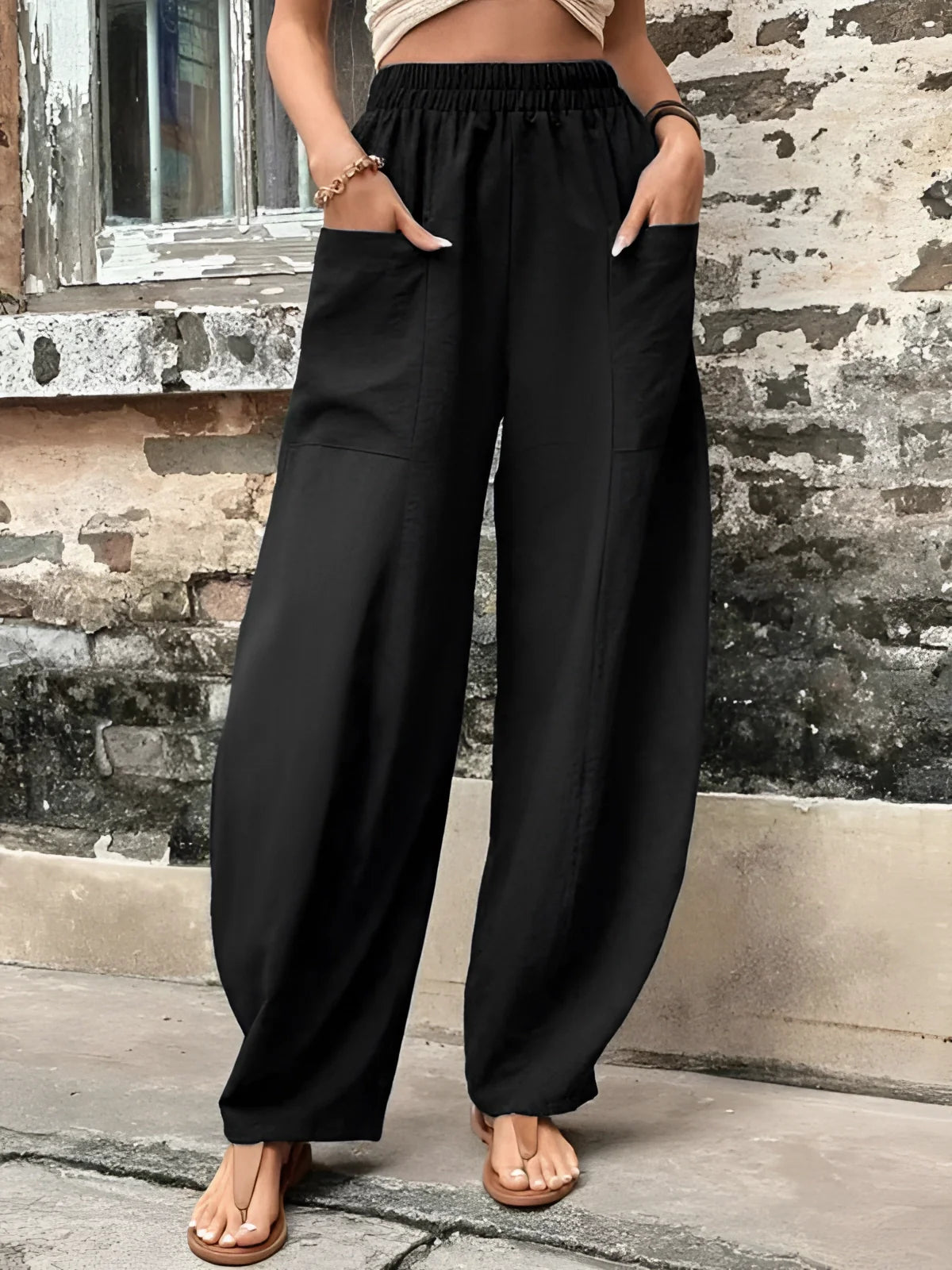 Zijden Palazzo Broek Dames Boho Zomerstijl
