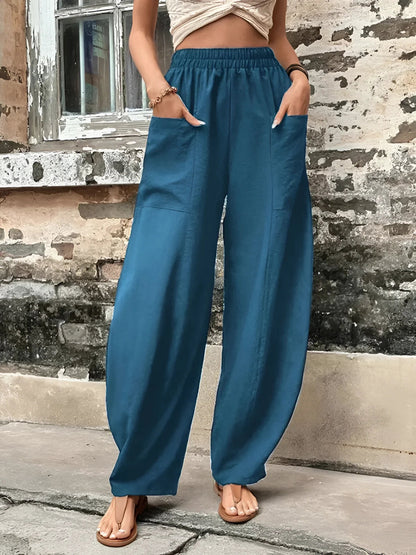 Zijden Palazzo Broek Dames Boho Zomerstijl