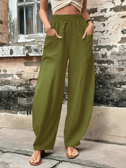 Zijden Palazzo Broek Dames Boho Zomerstijl
