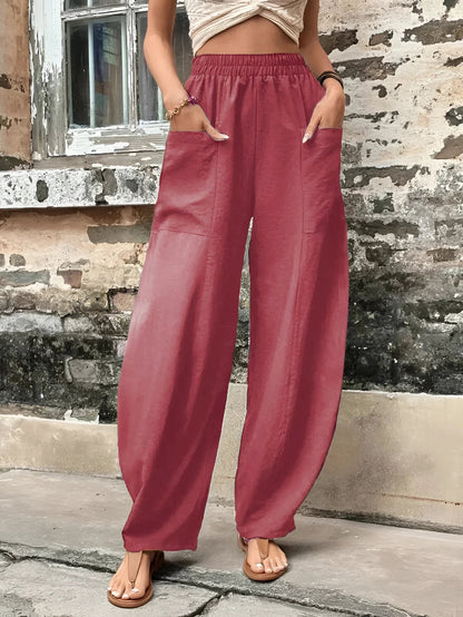 Zijden Palazzo Broek Dames Boho Zomerstijl