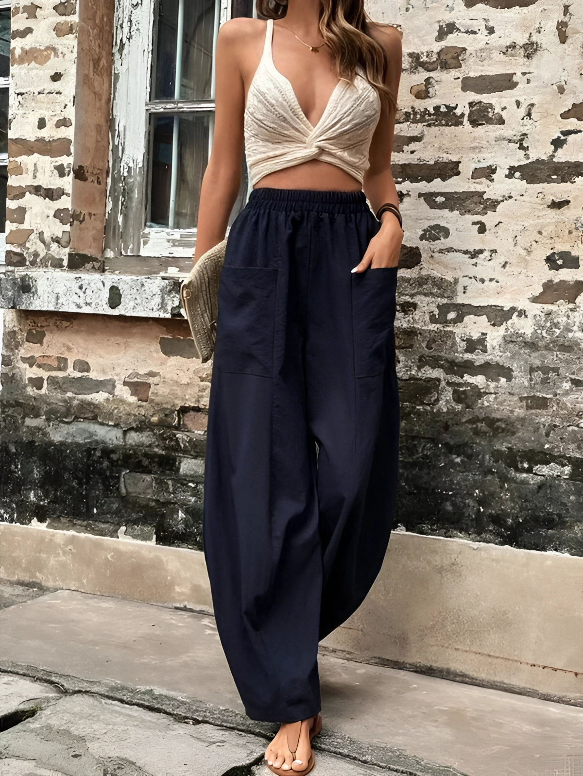 Zijden Palazzo Broek Dames Boho Zomerstijl
