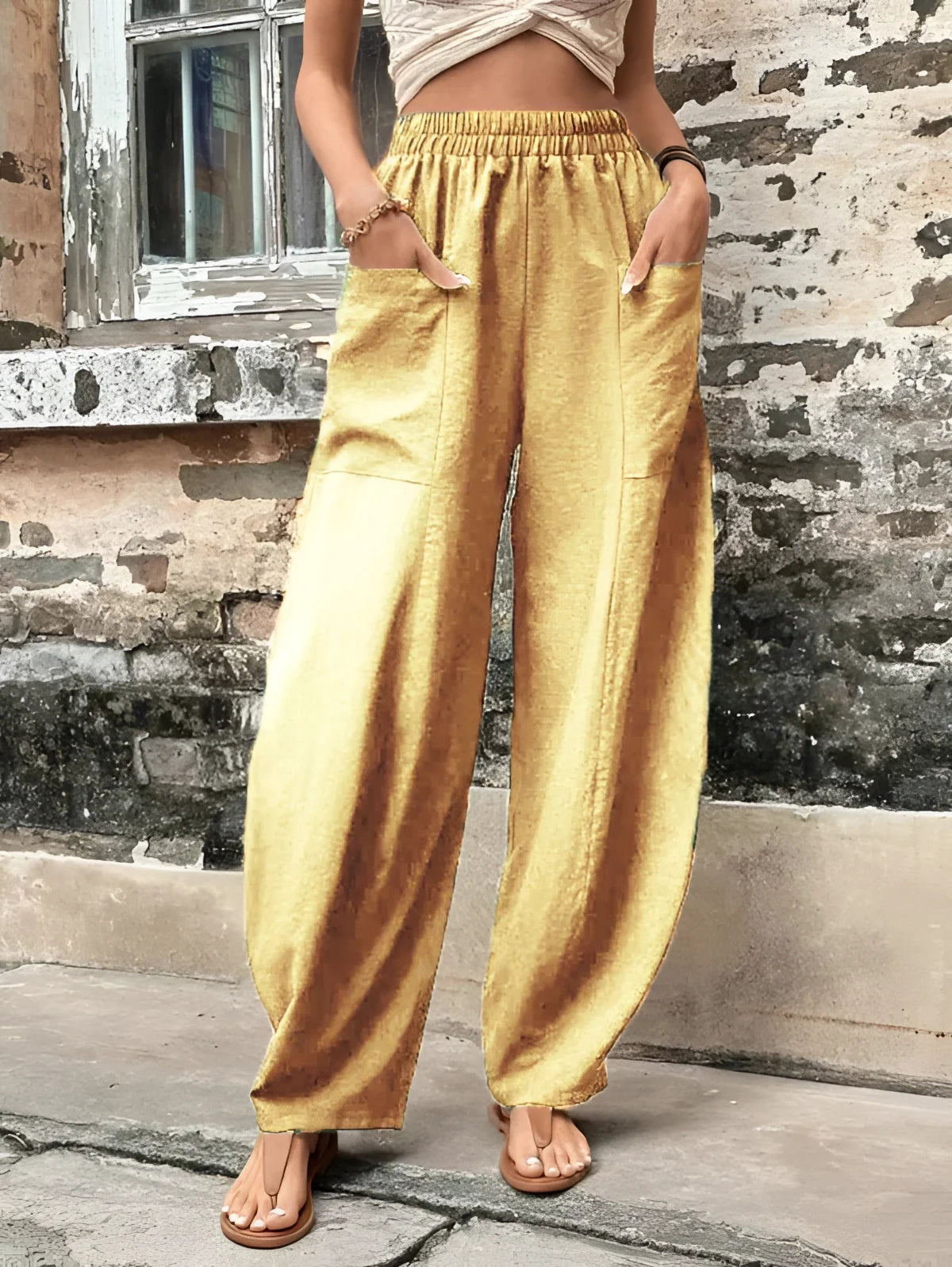 Zijden Palazzo Broek Dames Boho Zomerstijl
