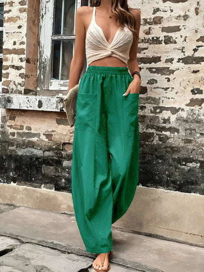 Zijden Palazzo Broek Dames Boho Zomerstijl