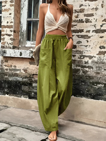 Zijden Palazzo Broek Dames Boho Zomerstijl