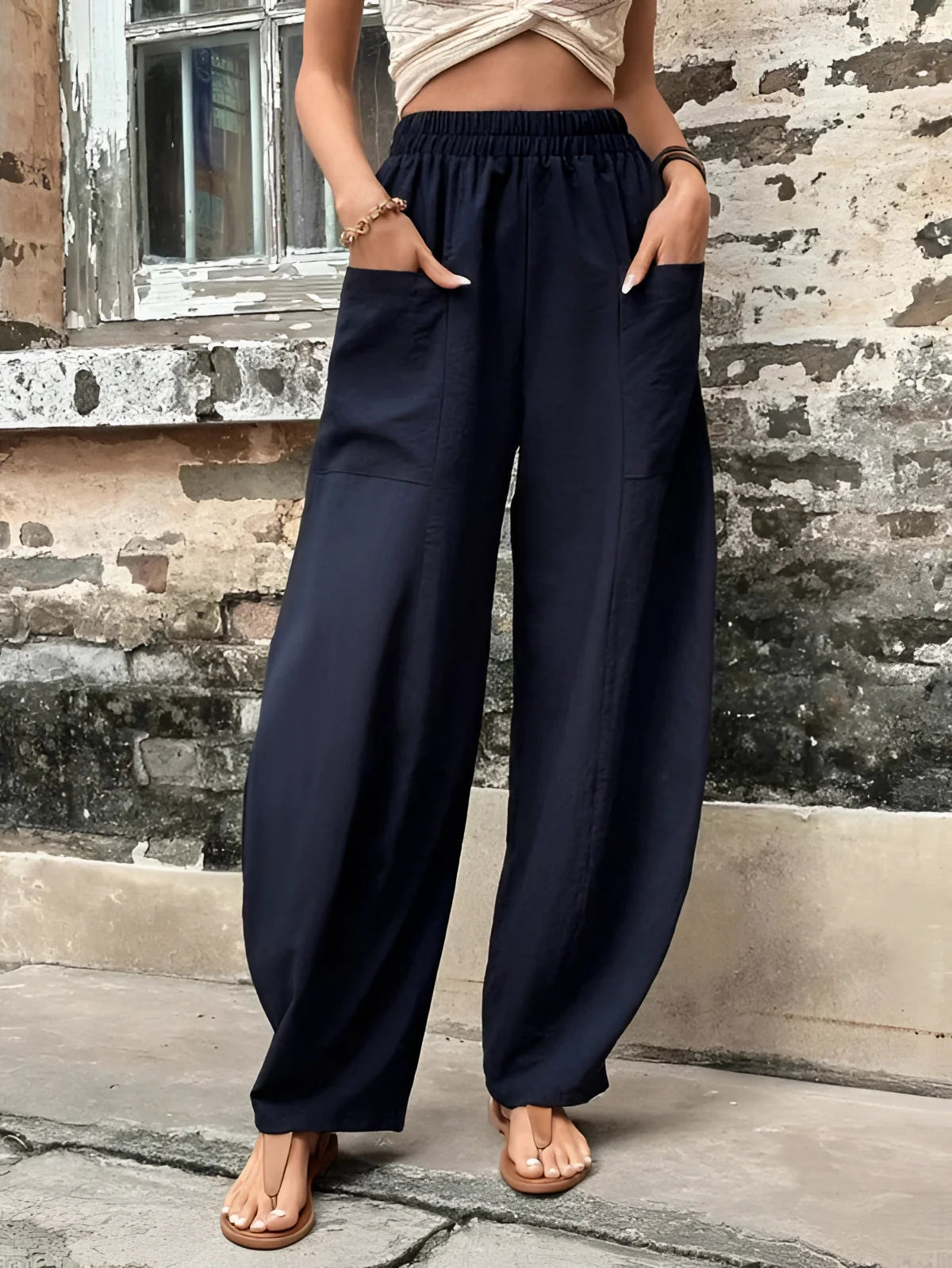 Zijden Palazzo Broek Dames Boho Zomerstijl