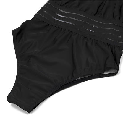 Zwart Figuurcorrigerend Badpak Criss-Cross Design Dames