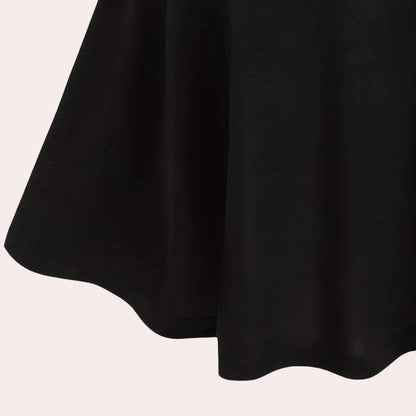 Zwart Wit Geruit Skaterjurkje Dames Lange Mouwen Elegant