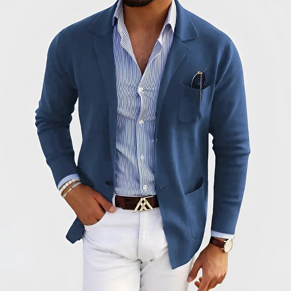 Slim-Fit Blazer Dunkelgrün Stijlvolle Zomerjas