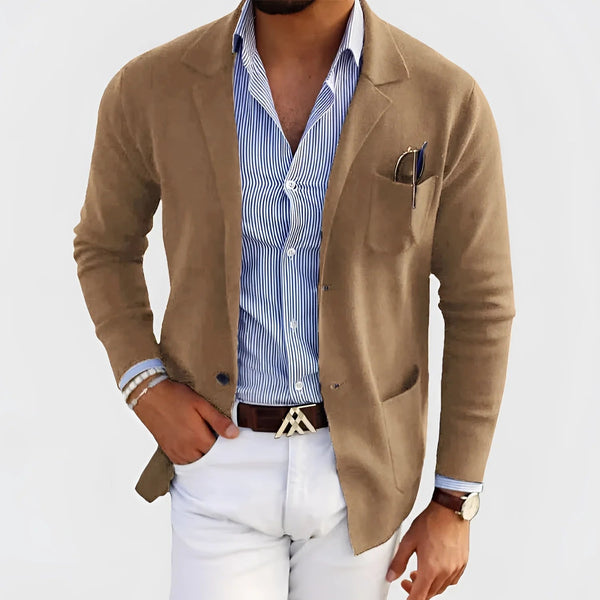 Slim-Fit Blazer Dunkelgrün Stijlvolle Zomerjas